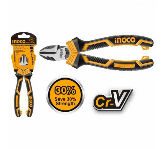 INGCO Кусачки боковые с увеличенным рычагом INDUSTRIAL 160мм 6" Cr-V