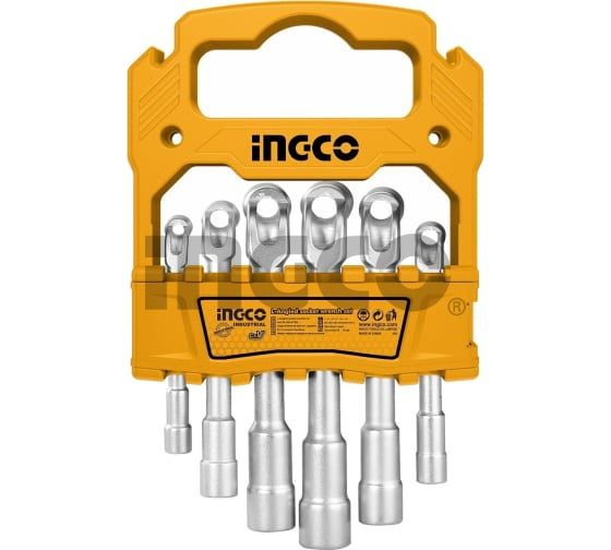 INGCO Набор торцевых L-образных ключей INDUSTRIAL 6 шт 7-14 мм