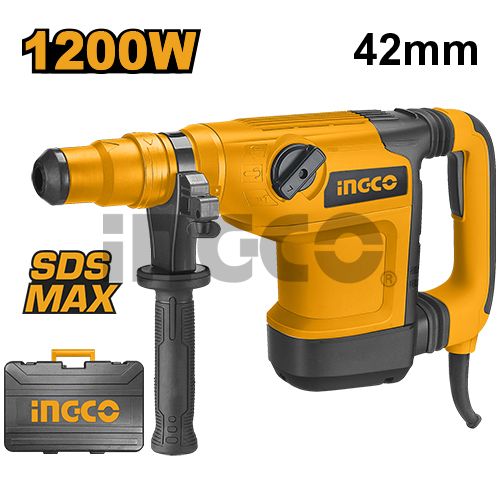 INGCO Перфоратор INDUSTRIAL 1200 Вт SDS-max Сила удара: 10 Дж/ антивибрационная система