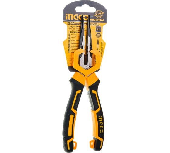 INGCO Тонкогубцы с увеличенным рычагом INDUSTRIAL 200мм 8"