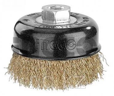 INGCO Щетка-крацовка с гайкой INDUSTRIAL 125х0.3х30 мм/ М14