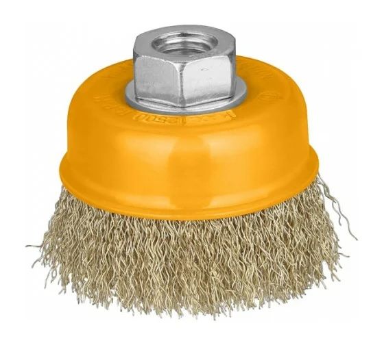 INGCO Щетка-крацовка с гайкой 75х0.3х30 мм/ М14