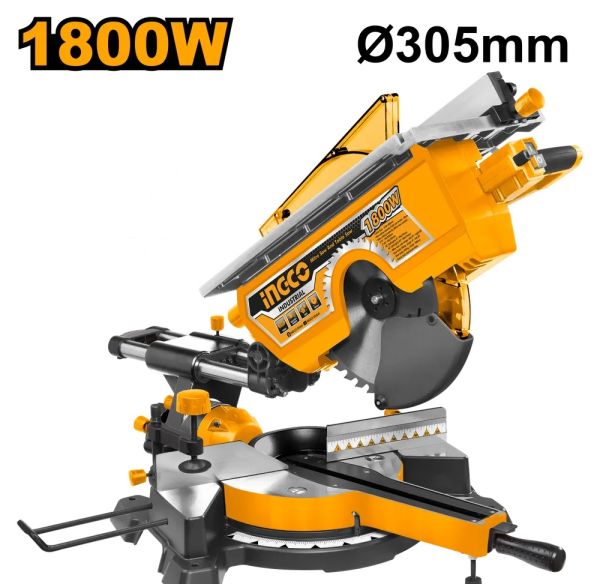 INGCO Пила торцовочная универсальная INDUSTRIAL 1800Вт 305х30 мм