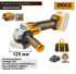 INGCO Машина углошлифовальная аккумуляторная INDUSTRIAL Li-Ion 20W 4Ач 2шт/ Ø диска 125мм