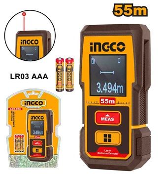 INGCO Дальномер лазерный 55м INDUSTRIAL/ Тип лазера: 635 нм, класс 2