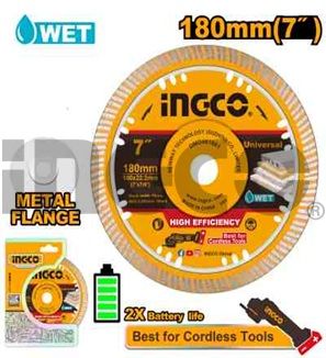 INGCO Диск алмазный ультратонкий INDUSTRIAL 180х10х22.2 мм