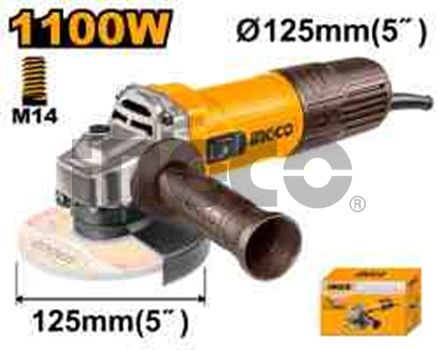 INGCO Машина углошлифовальная INDUSTRIAL Ø125мм 1100W