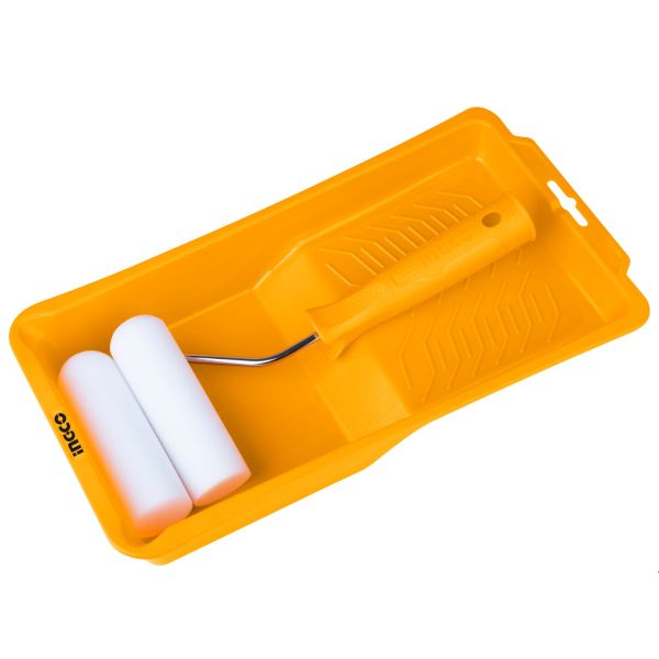 INGCO Валик малярный с комплектом роликов и лотком 100 мм