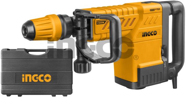 INGCO Молоток отбойный INDUSTRIAL 1500 Вт SDS-max 6-25 Дж антивибрационная система