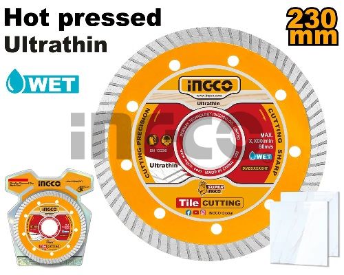 INGCO Диск алмазный ультратонкий INDUSTRIAL 230х8х1.6х22.2 мм