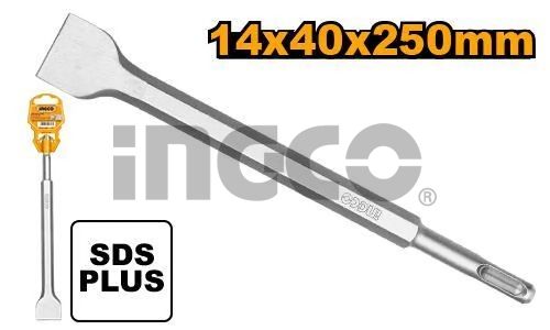INGCO Зубило плоское SDS Plus 14x250x40 мм